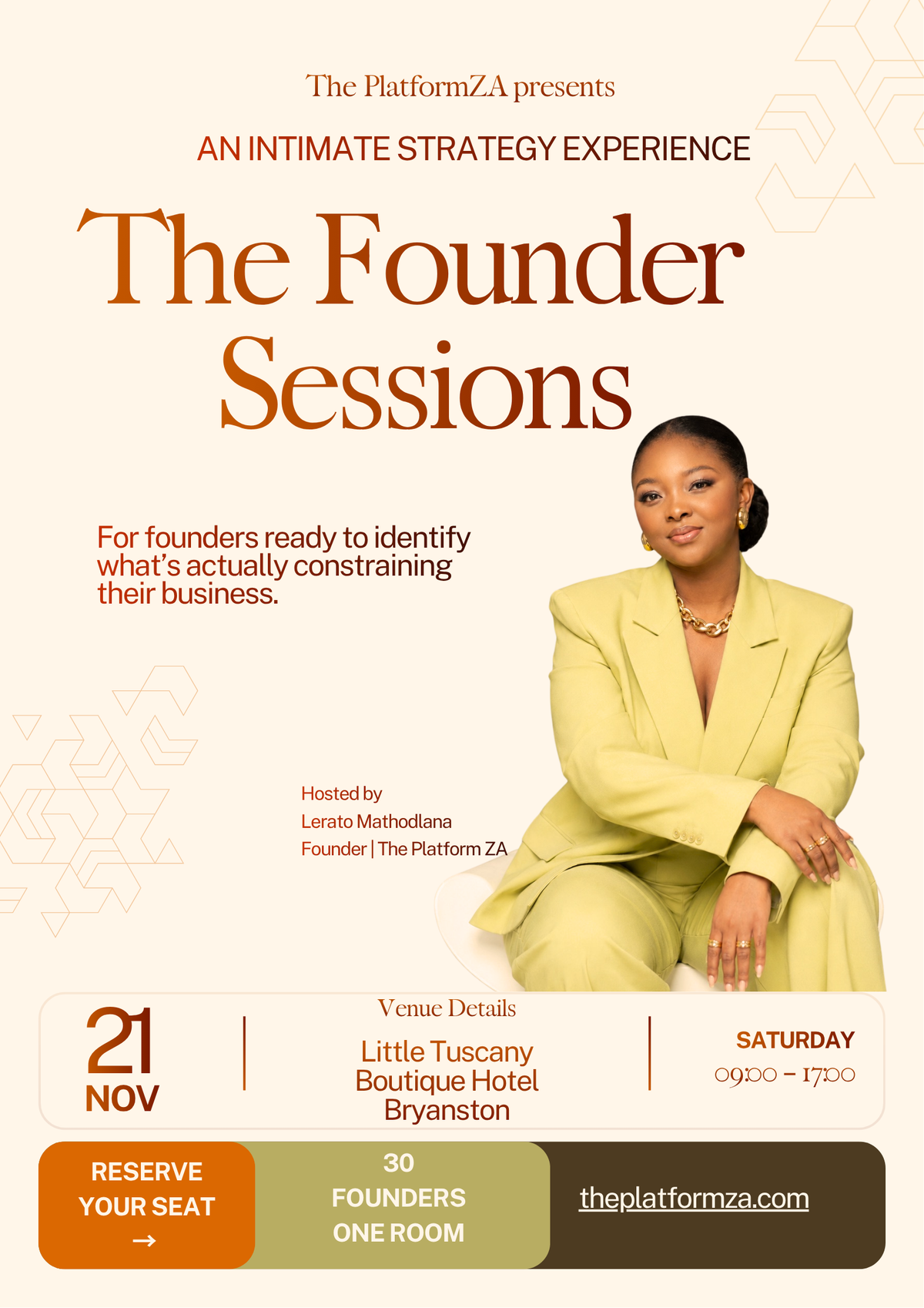 The Founder Sessions 2026 — Founder's Circle (Deposit)