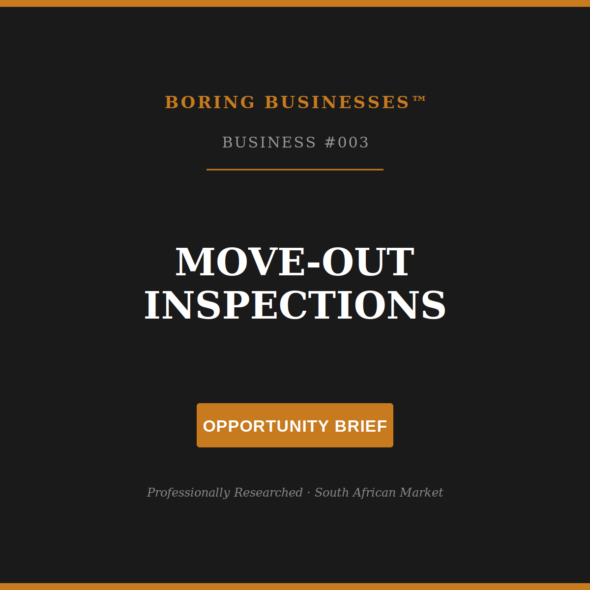Boring Business #003: Move-Out Inspections — 7-Day Business Test Kit