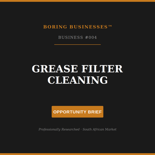 Boring Business #004: Grease Filter Cleaning — 7-Day Business Test Kit