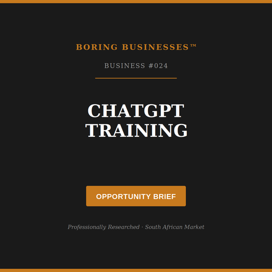 Boring Business #024: ChatGPT Training — Opportunity Brief